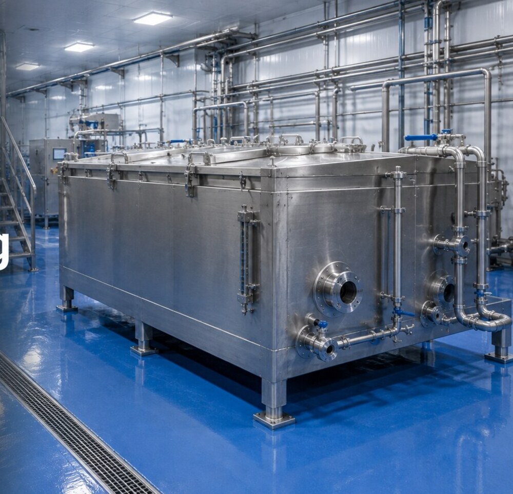 Fish processing stainless steel components